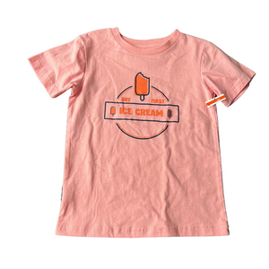 New Dot Australia Kid's Unisex Creamsicle Orange Ice Cream Graphic Tee - 6